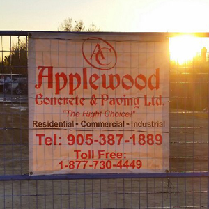 Applewood Concrete Sign